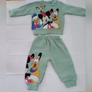 H&M Light Green Disney Character Two-Piece Set